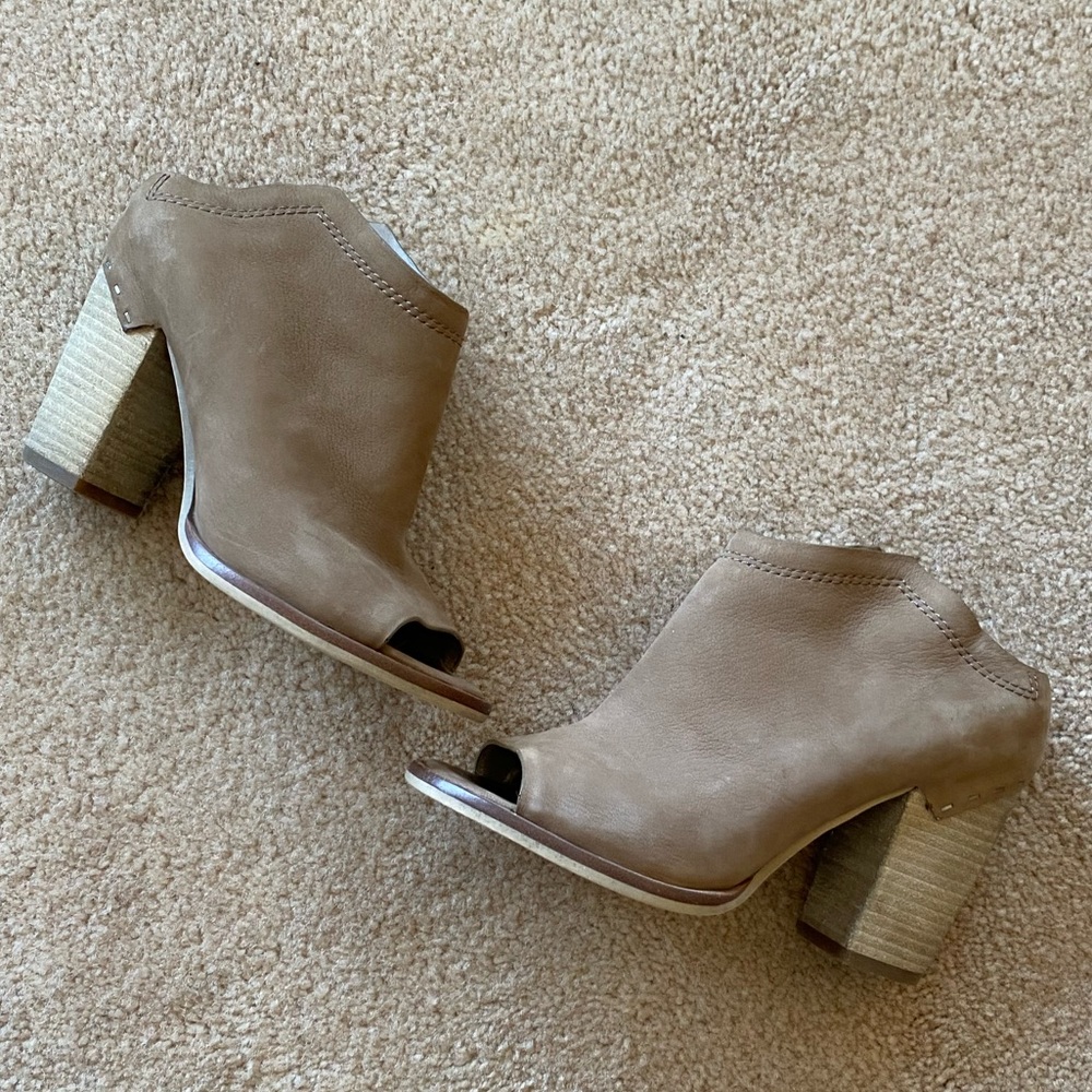 Dolce vita suede open toe heel mules